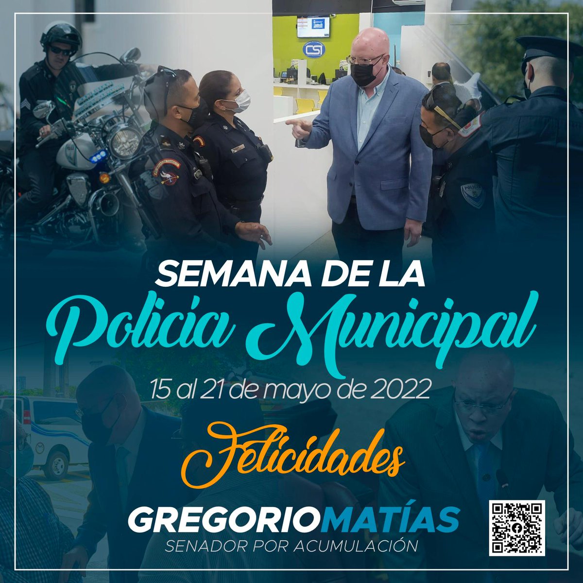 gmatiaspr's tweet photo. Felicito a todos los policías municipales en su semana por todo lo que hacen para proteger nuestras comunidades. En mi récord legislativo he radicado proyectos para los compañeros municipales #PS165, #PS215,#PS220 y #PS282,para hacerles justicia por su labor y sacrificio. https://t.co/WespOCKdKV