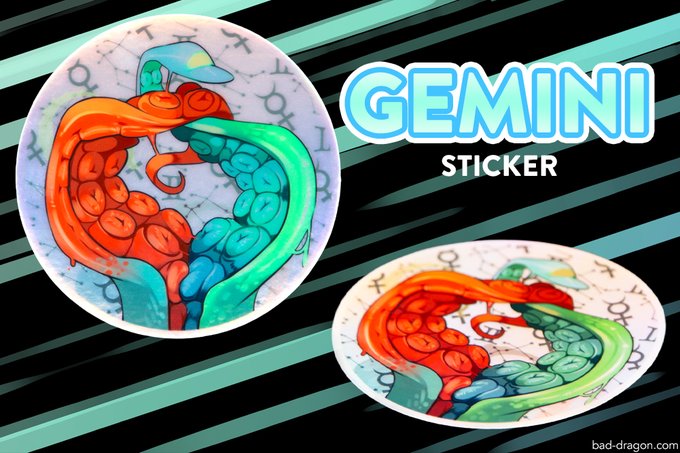 Ika and Tako are embraced in our new Gemini sticker celebrating our May & June birthdays. We know this