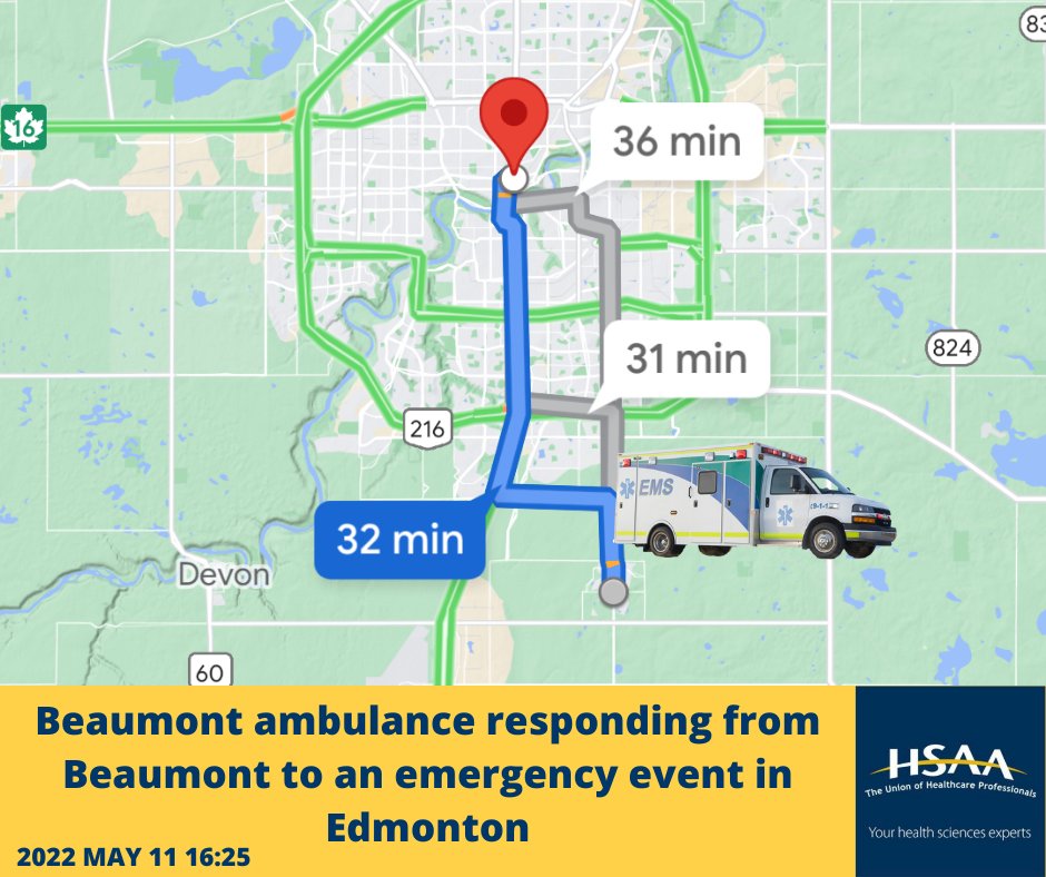 HSAAlbertaEMS's tweet photo. #HSAAEMS #LongResponse #Beaumont #Edmonton #yeg #ableg #ABHealth #AHS #yourEMS https://t.co/q0DGZJtBcX