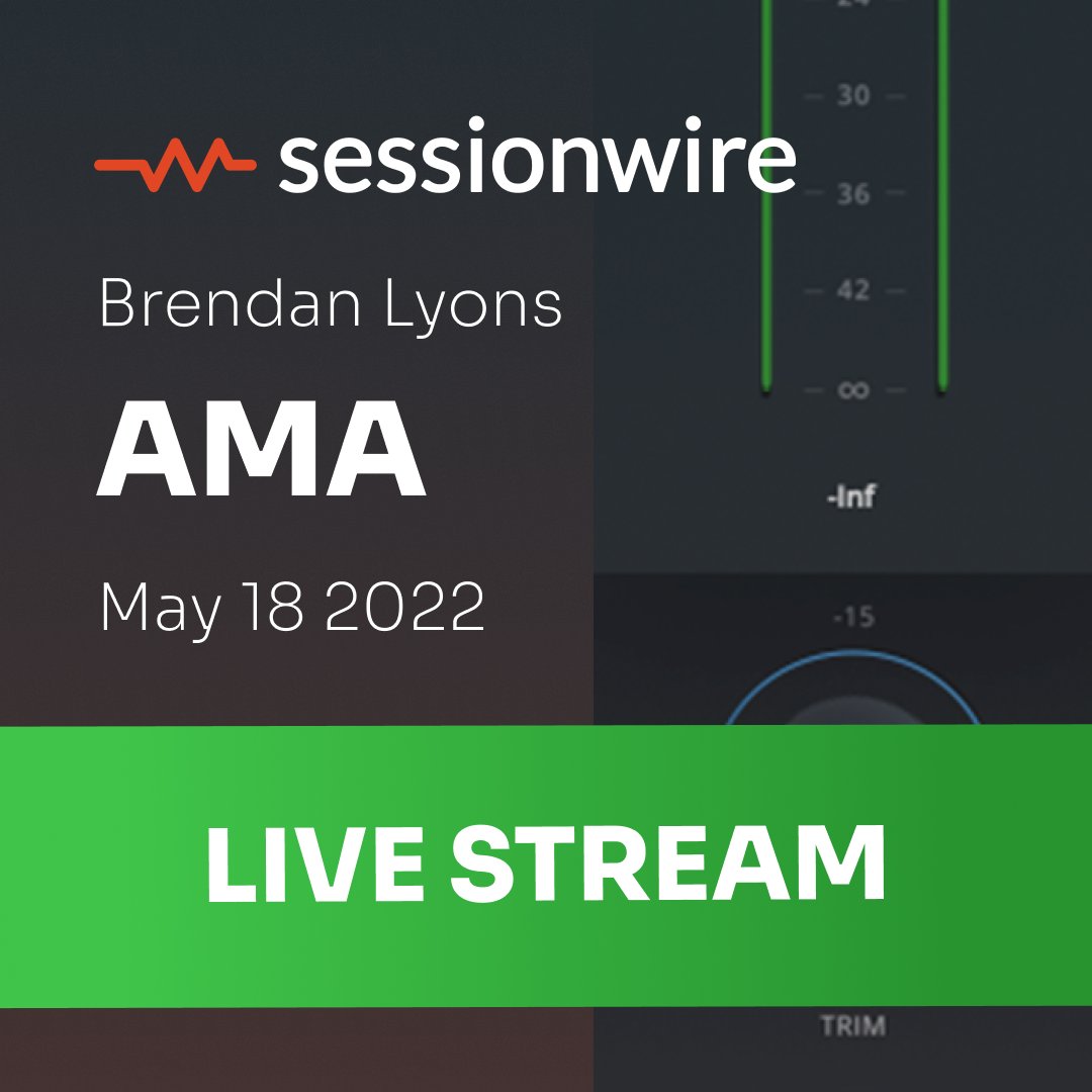 Sessionwire's tweet photo. Tomorrow's live stream will be an AMA with Brendan. Bring your questions, and we'll see you in the comments section at 10:30am PST!
Streams are available on our YouTube, FB page, and FB Users Group. (🔗 in bio)
#RemoteProducer #RemoteRecording #Sessionwire https://t.co/aaOHtsCk2g