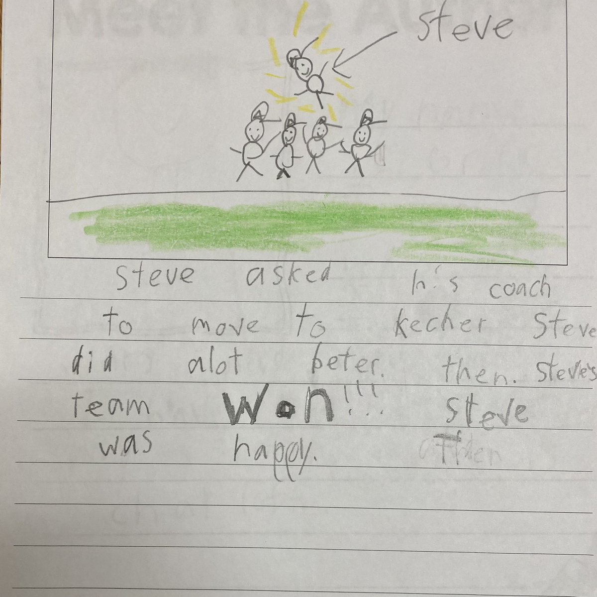First semester this student struggled with phonemic awareness skills…including rhyming and blending. Fast forward to May and check out this realistic fiction writing…without any teacher help! Explicit phonics instruction works y’all. So proud of this kiddo.