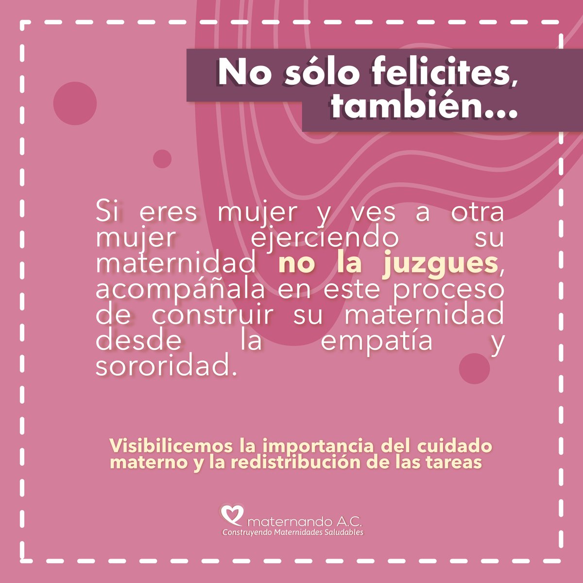 maternandoAC's tweet photo. Seamos conscientes todos los días, no solo uno por año💜 https://t.co/7gQSt1W2UR