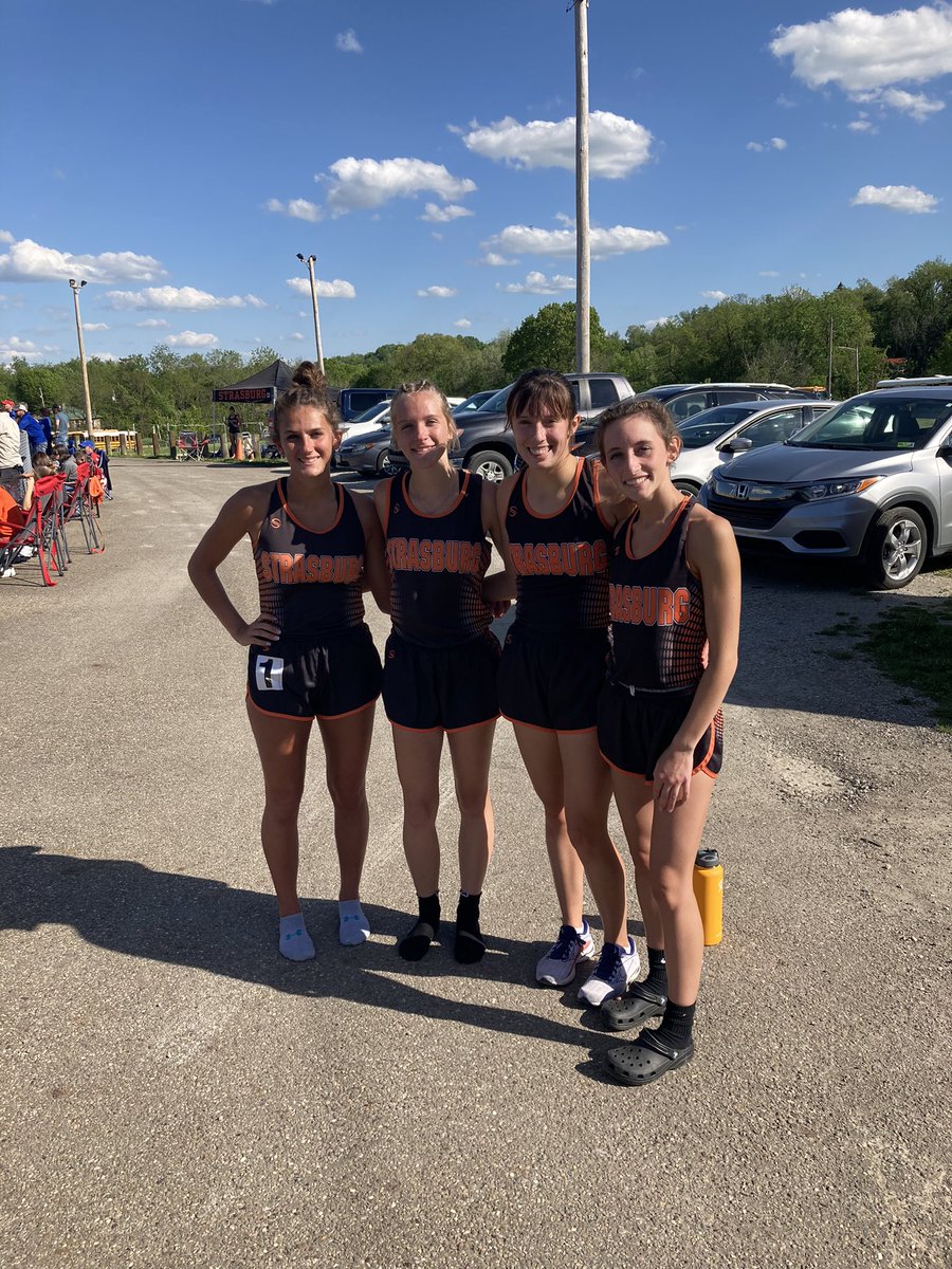 Congrats to the 4 x 800 runners. They qualified to the Regional Meet next week.