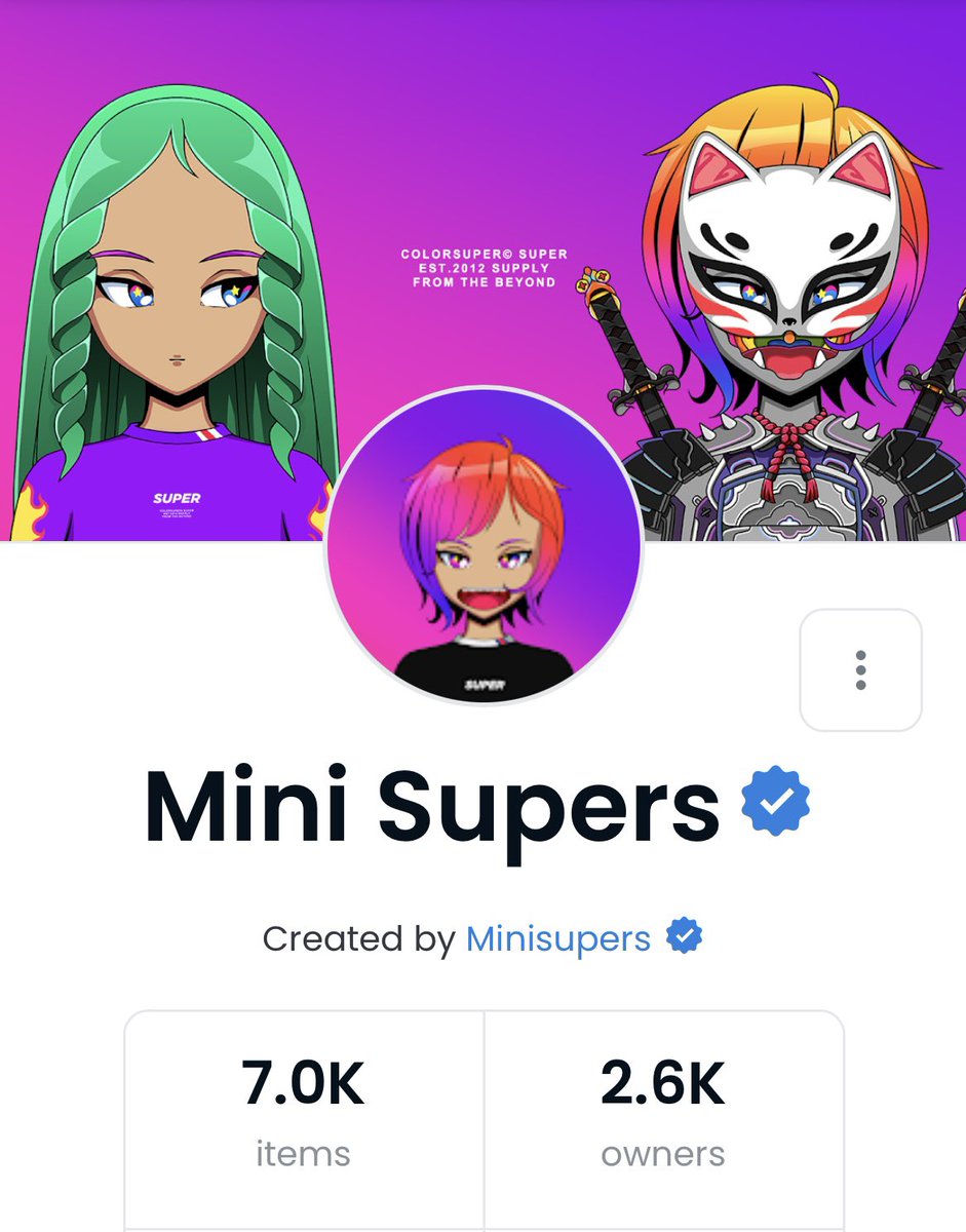 Colorsuper's tweet photo. Ok now we’re official official. :) @minisupersnft #minisupers https://t.co/0ev6Gcz2Sz