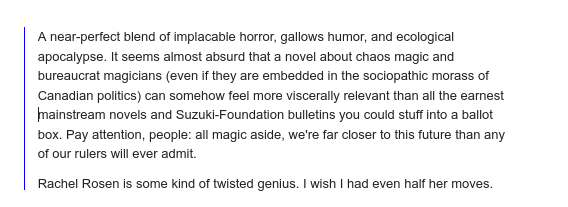 BumblePuppyPres's tweet photo. #PeterWatts, author of such novels as #Blindsight and #Echopraxia, on #RachelARosen's debut, #Cascade:

#magicalrealism #climatefiction #sciencefiction #fantasy #urbanfantasy #bumblepuppypress #Kickstarter #suzukifoundation #ecoapacalypse https://t.co/mrkshYTCqN