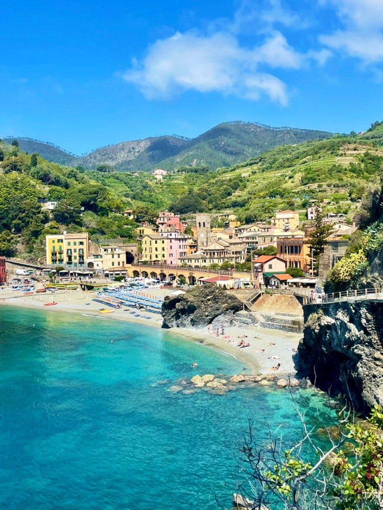 JensSuitcase's tweet photo. What a day! What an incredible whistle stop tour of Cinque Terre!
Five of THE most beautiful villages in #Italy and possible the planet! First up #Monterossa 🇮🇹 ♥️
We jumped on the train between villages - super reliable, easy and cheap! 🚊 @VirginVoyages @ShaneRileyVV #Cruise https://t.co/7hLqmswhk9