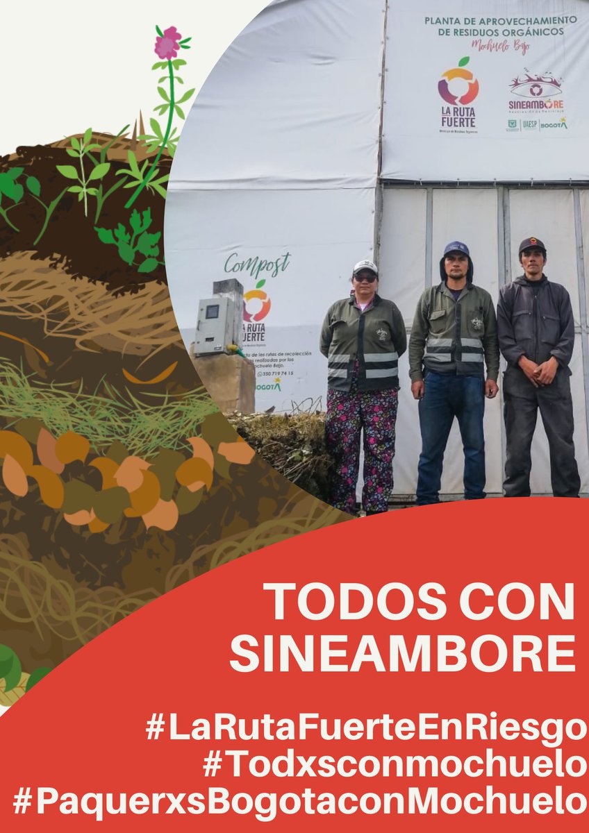 PaquerxsBogota's tweet photo. La Red de Apoyo PaquerxsBogota respalda a la Asociación SINEAMBORE y exige respuesta a la UAESP por la actual situación que se presenta en la planta de aprovechamiento en Mochuelo.
@sineambore_oficial
#LaRutaFuerteEnRiesgo
#Todxsconmochuelo
#PaquerxsBogotaconMochuelo https://t.co/7YAmsISVgB