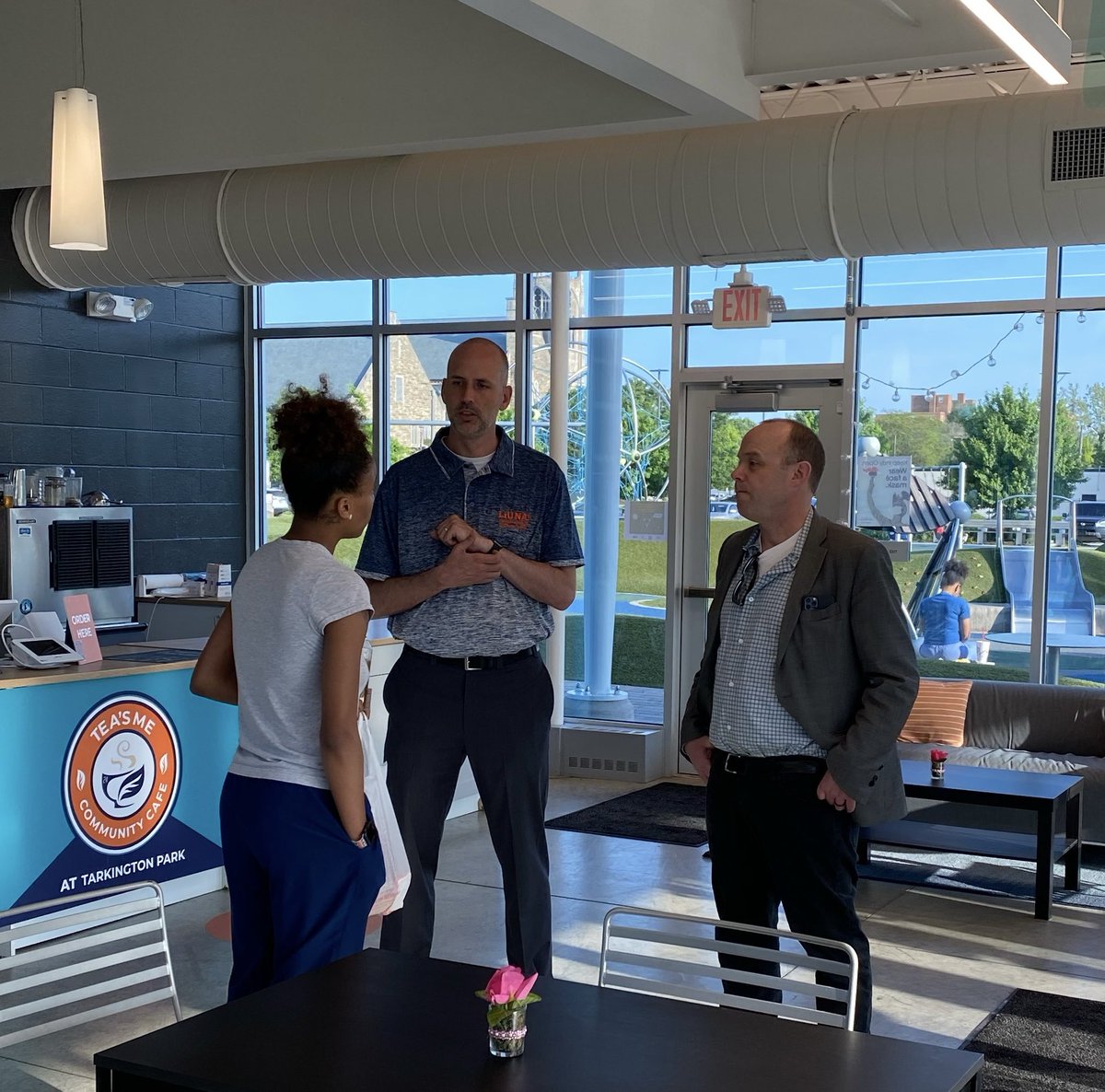 Butler_Tark's tweet photo. Another BTNA Elected Official Meet and Greet in the books! Thanks to @ryanmearsindy for talking to neighbors and answering questions this evening. Keep a look out for our next Meet and Greet over the summer. #butlertarkington https://t.co/H30E6s6myW