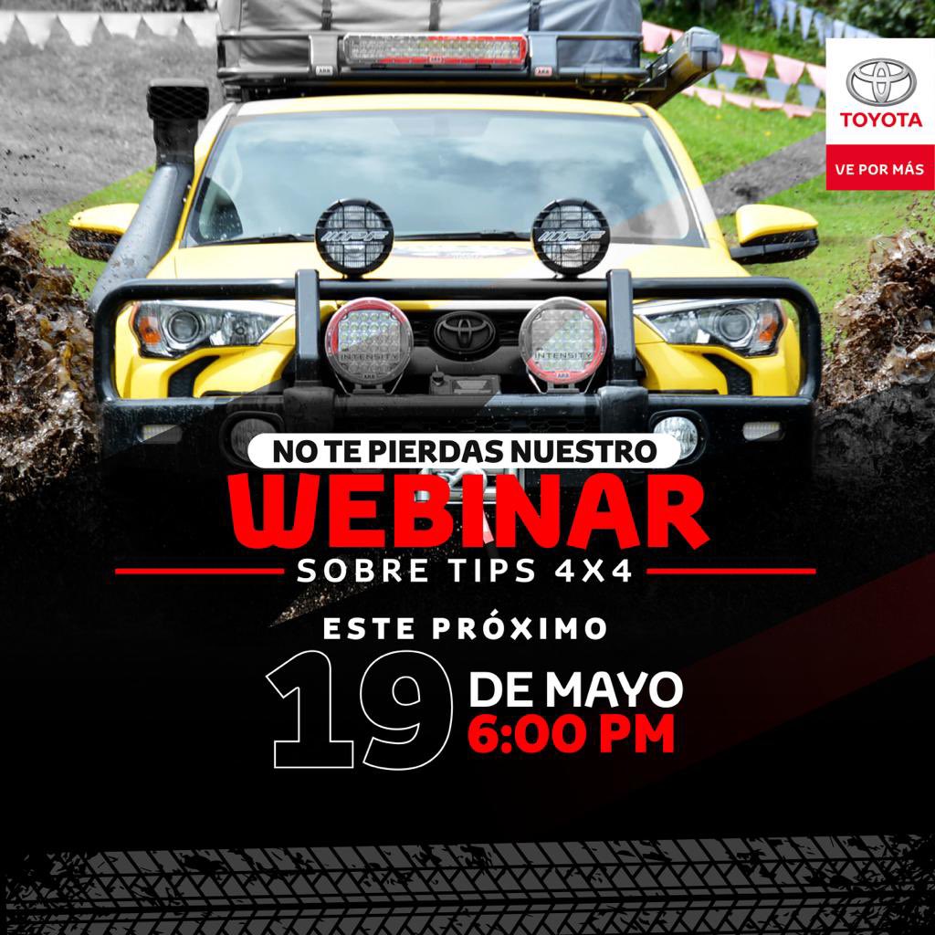 ¿Te gustaría ser todo un experto en terrenos difíciles? Te esperamos este próximo 19 de Mayo en nuestro webinar sobre tips 4x4. 

Nuestro capacitador Nicolás Cáceres despejará todas tus dudas y muy pronto disfrutarás de tus próximos recorridos sin ningún problema. 😎

#distoyota