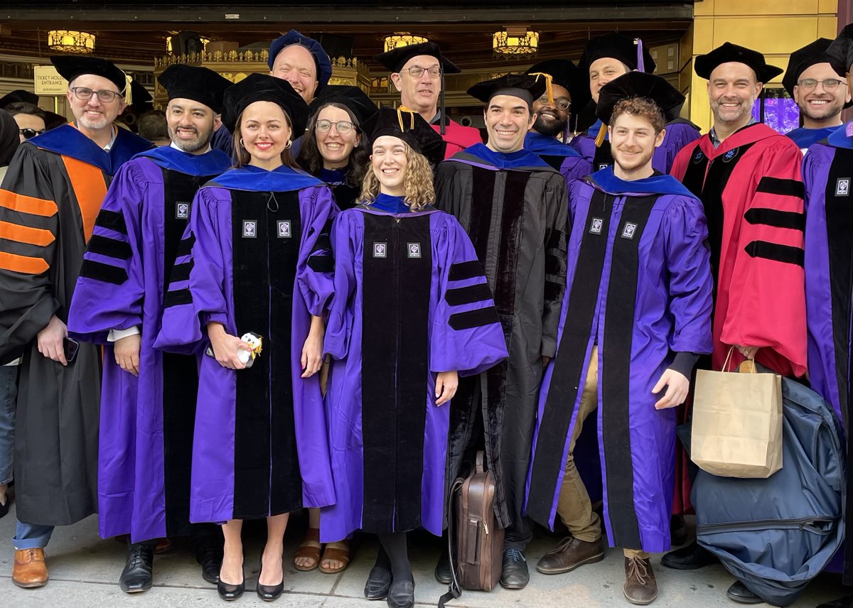Congrats to NYU Politics' fantastic crop of PhDs! <a href="/raffa_ch/">Rafael Ch</a>, @hannicz, @taylormattia, @TinePaulsen, <a href="/SYntiso/">Sidak Yntiso</a>, <a href="/MattMalis/">Matt Malis</a>, <a href="/WilliamGodel/">William Godel</a>, <a href="/mmikdatYildirim/">Mikdat Yildirim</a>, and @LuciaMotoliniaC! Profs <a href="/sanford_gordon/">Sanford Gordon</a>, <a href="/stasavage/">David Stasavage</a>, <a href="/pquerubo/">Pablo Querubin</a>, <a href="/j_a_tucker/">Joshua Tucker</a>, and Pat Egan in attendance to bestow hoods.