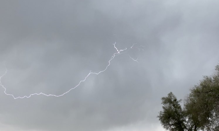 Some lightning earlier today in Greeley, CO. I’ve missed storms so much! I love hearing the rumble of thunder :D #cowx