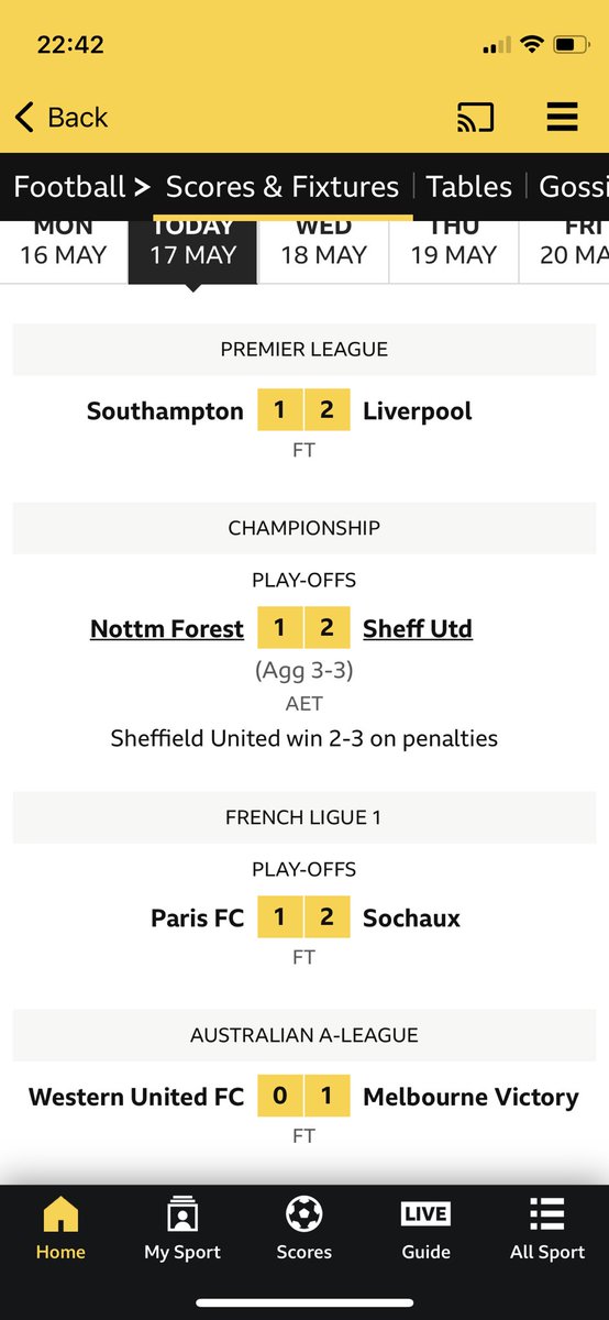 CCA_Limited's tweet photo. @BBCSport I don’t think the forest score is correct. Just watched them win on pens. 😳 https://t.co/Tryw6oeQBW