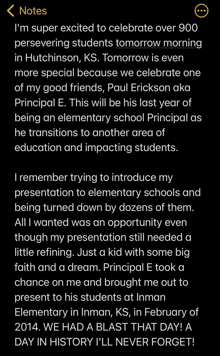 CJLuckeyDope's tweet image. I'm EXCITED to wrap up the school year with my bro @PrincipalPaul &amp;amp; the persevering students in @BuhlerUSD313! If you take the time to read the notes attached to this tweet, you will get a glimpse of the history @PrincipalPaul &amp;amp; I have! Nothing but love &amp;amp; respect for this dude!