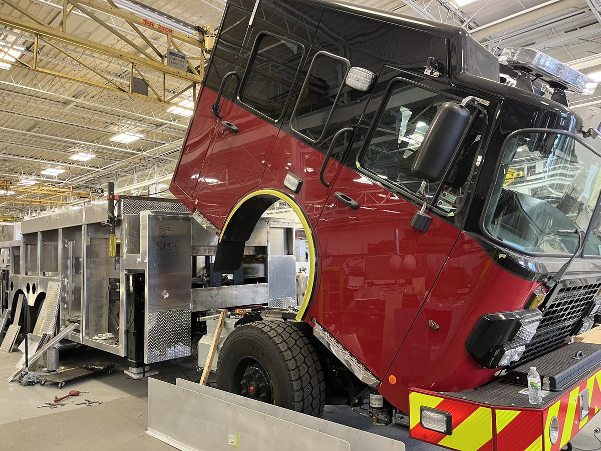Thank you <a href="/SafetekProfire/">Safetek Profire</a> for working hard to complete our new Ladder 1 and 3!  Our <a href="/Barrie_Fire/">Barrie Fire</a> team is looking forward to having these two new <a href="/Spartan_ER/">Spartan ER</a> 105 aerials in our fleet.