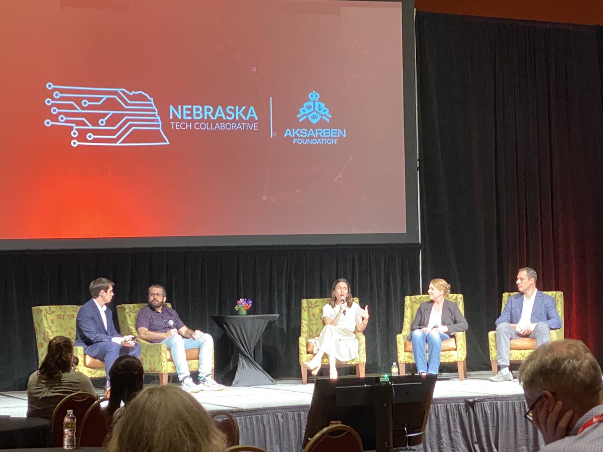 nmotionstartups's tweet image. Quite a loud and clear message at today’s @neb_tech @AksarbenFdn event for the need of corporations to do business with startups and find ways to foster their success. Nice to see our alumni getting deserved time in the spotlight.