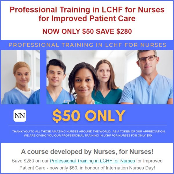 lowcarbusa's tweet photo. Save $280 on @NutritionNetwrk Professional Training in LCHF for Nurses for Improved Patient Care - now only $50, in honour of Internation Nurses Day!
The latest evidence-based science research supports Low Carb/Keto, (healthy) High Fat (LCHF) Nutrition
https://t.co/6mQmUmfiS5 https://t.co/nPsarTYhr1