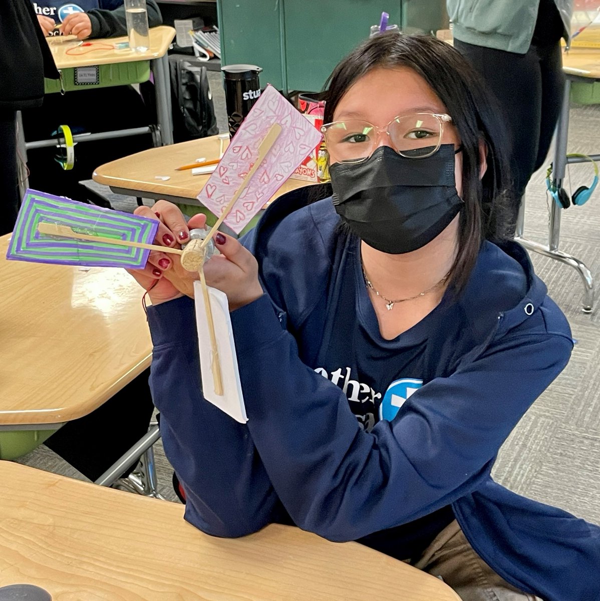 MTMSRegina's tweet photo. MTMS students enjoyed participating in the Kids' World of Energy Festival hosted by @RelayEducation. The online workshop featured a design challenge, where students learned about renewable energy and electricity while building wind turbines #KidsEnergyFestival #relayeducation https://t.co/oPjgDo1SMP