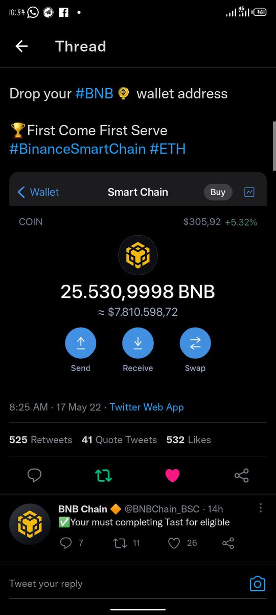 MichaelOtuson's tweet photo. @BNBChain_BSC @TWTCommuniity Done 
bnb1ysz03u9t9nxh03acvwtm4q576gd3jexnc7rfxy https://t.co/MrYq1GEJhT