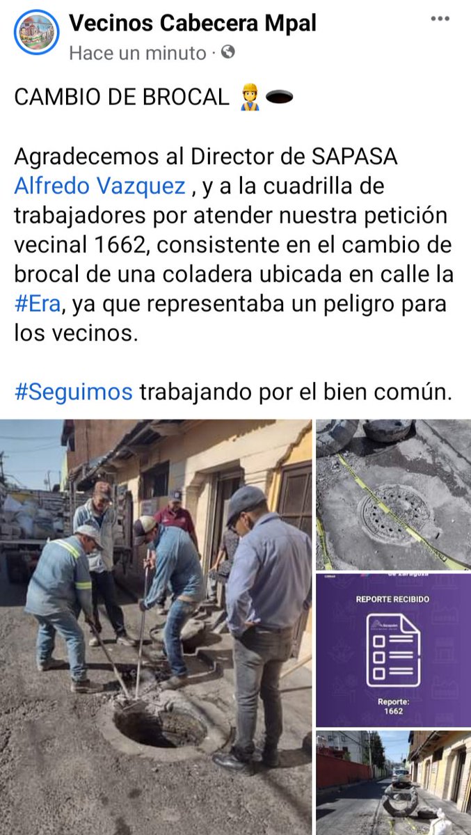 AtizapanCentro's tweet photo. #Cambio de brocal
#Seguimos trabajando por el bien común. https://t.co/3CErbeMg8Q