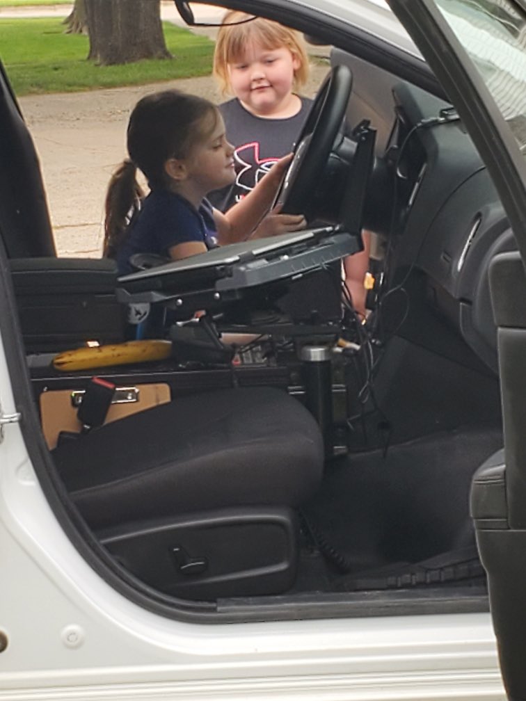 dcelemschool's tweet photo. DC PK-1st students learned about stranger danger from Deputy Chwirka today and then had a blast checking out a pretty cool car! https://t.co/z2bUFr509j