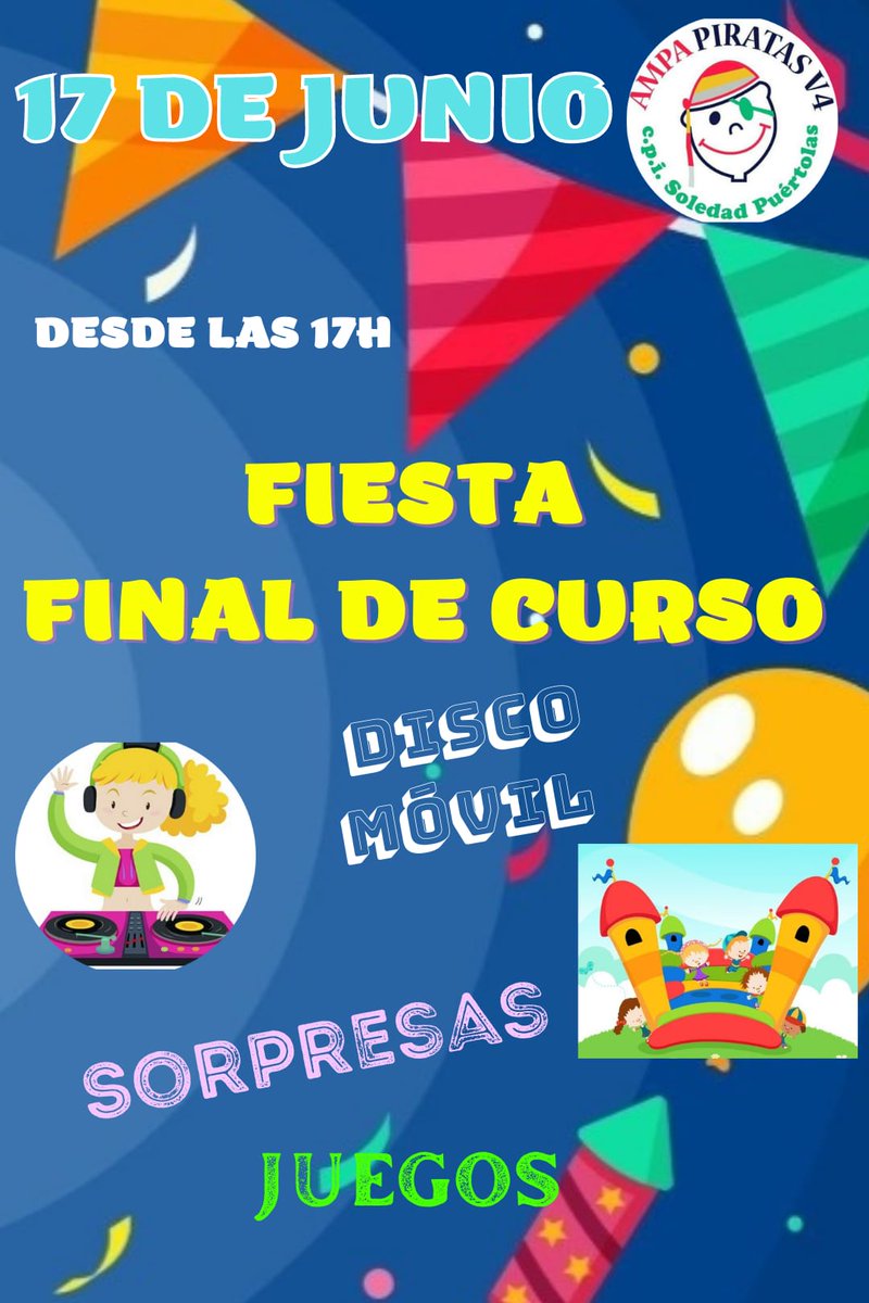 Juntémonos para celebrar que hemos superado otro curso y seguimos creciendo y mejorando contigo.