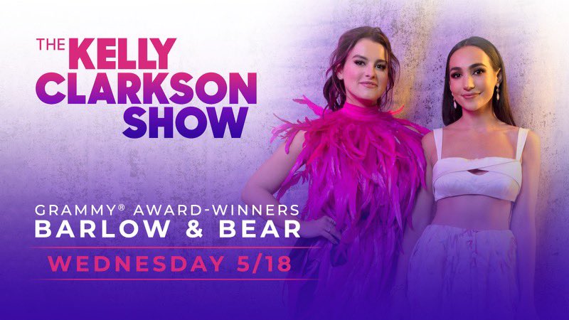 mlebear's tweet photo. TOMORROW!!! 💜💜 @KellyClarksonTV #bridgertonmusical #BarlowandBear @kellyclarkson @idinamenzel https://t.co/AIt0y7lvVy