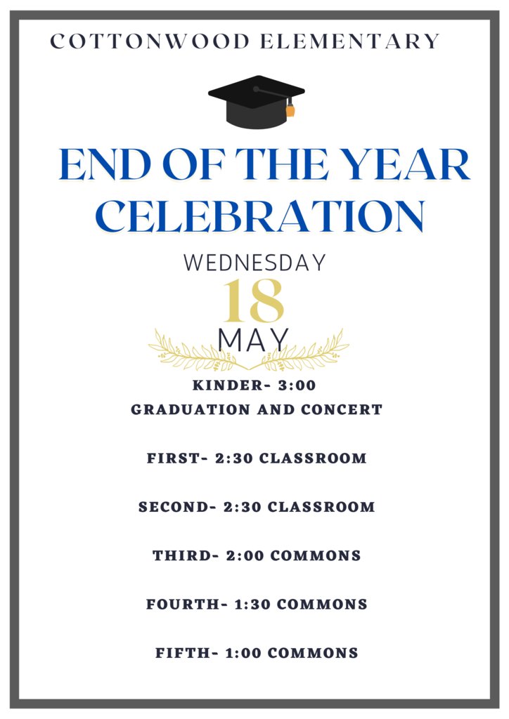 Join us tomorrow for our End of the Year Celebrations!