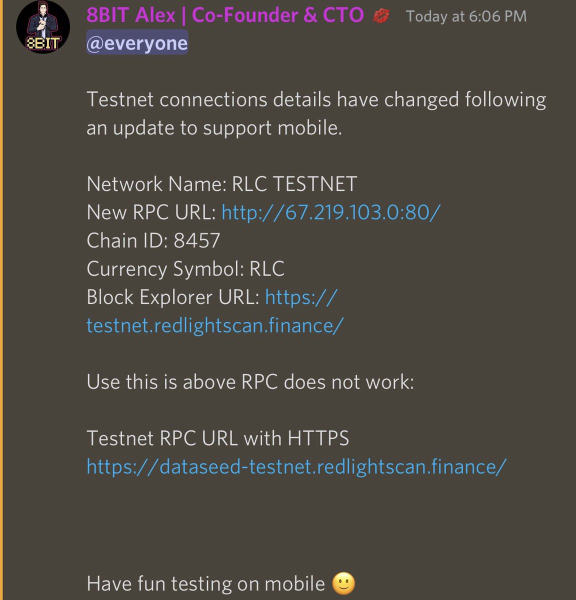 redlight's tweet photo. Testnet is back! Here are the details: https://t.co/wuJsAWeUwh