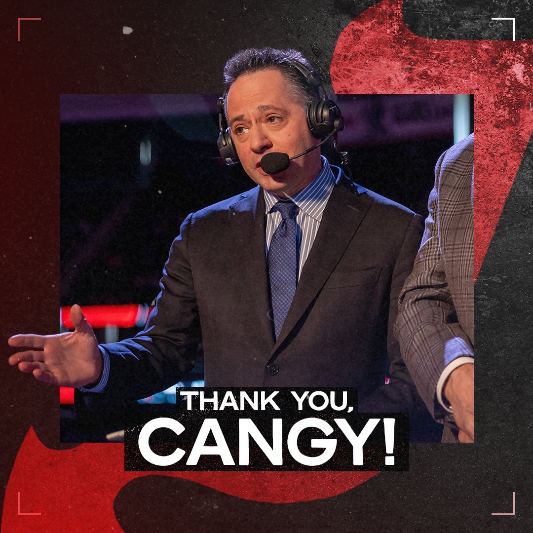 NJDevils's tweet photo. Thanks for all the calls and all the moments, @CangyManMSG. 

What a run! https://t.co/CEEIMQbAYs