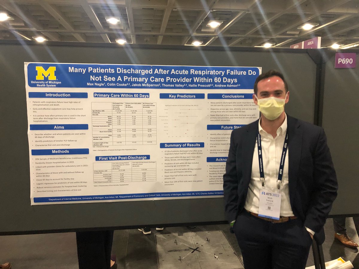 My first #ATS2022! Thanks to @ajadmon for his incredible mentorship in guiding me through this project, and to @ColinRCooke @tsvalley @HalliePrescott @Jakob_McSparron for their sage input.