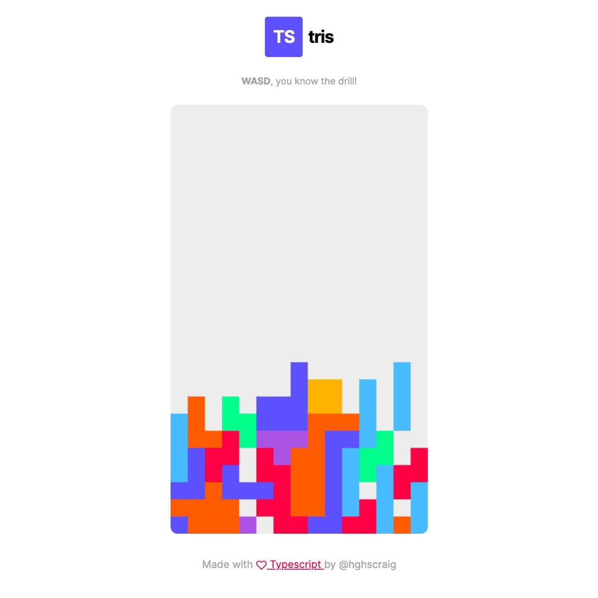 hghscraig's tweet photo. What better way to get used to Typescript than to recreate a classic? No scores, though. You must enjoy purely the placement of blocks!
https://t.co/lb9pf4Xur7

#TypeScript #tailwind #webdev #Canvas https://t.co/RxP5FxAJY1