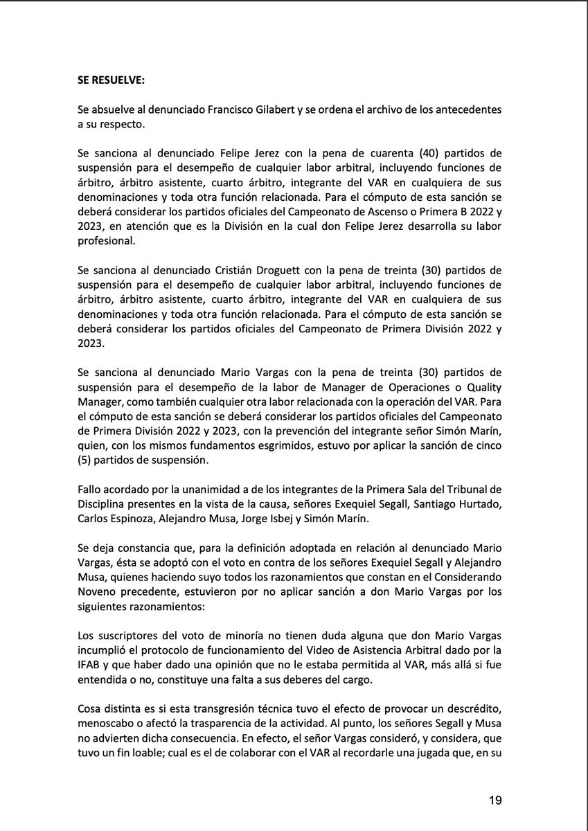 DeportesLaRed's tweet photo. CONFIRMADO: Tal como lo adelantó anoche #LaRedDeportes de @LaRedTV , Felipe Jerez recibió 40 partidos de sanción por el caso de Huachipato y Copiapó. Cristián Droguett y Mario Vargas fueron penalizados con 30 duelos. Francisco Gilabert fue absuelto y su caso queda archivado. https://t.co/HUFZ1kJ492