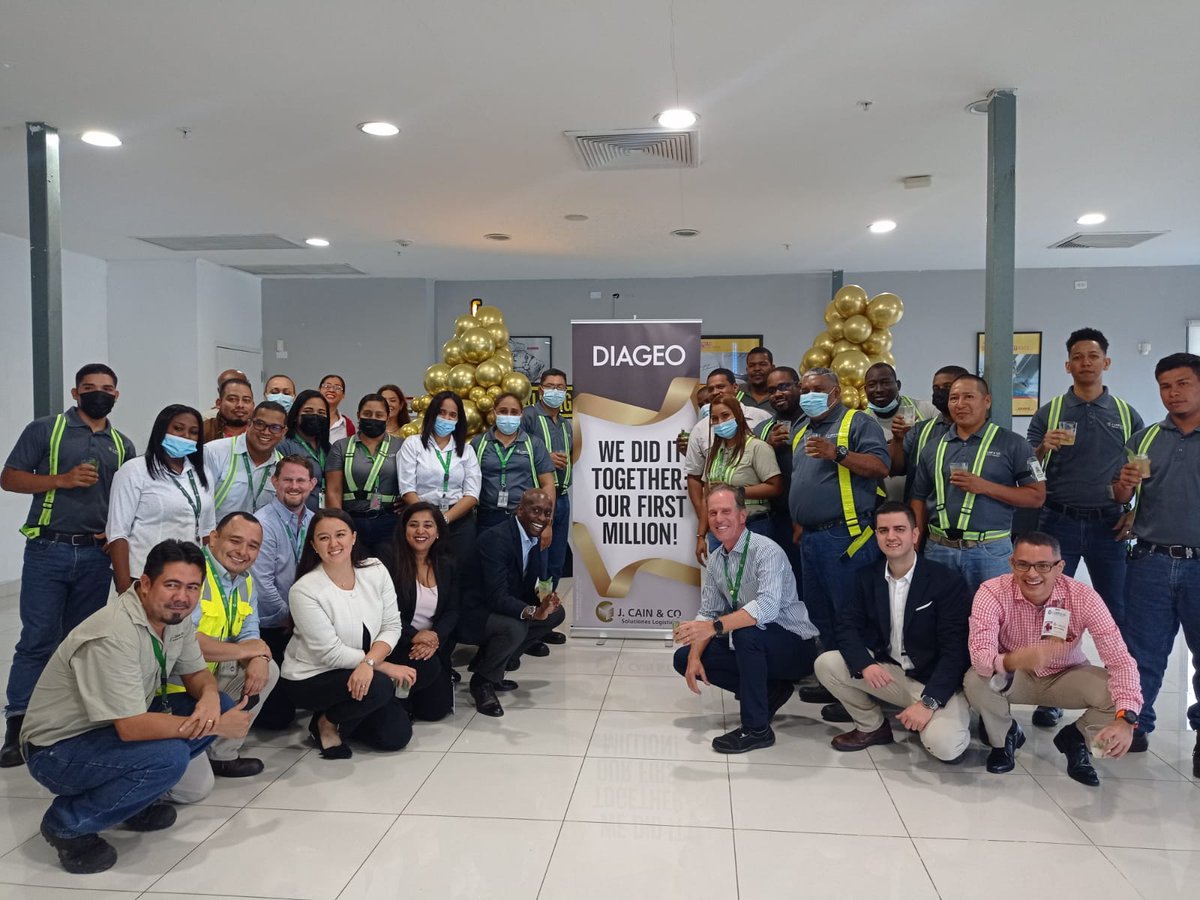 Celebrating 10 years of our Panama Operation with J Cain, whilst delivering on our One million cases milestone 6 weeks before close of the year #DiageoCCA
