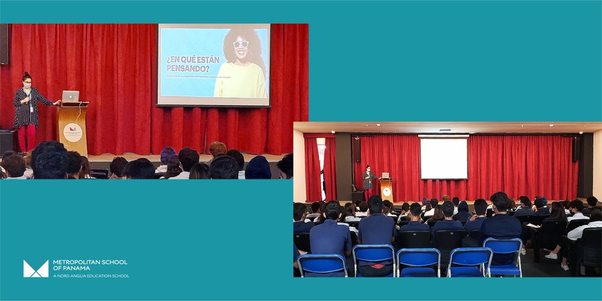 METSchoolPanama's tweet image. On May 5, #METstudents Grades 10 & 11 had the opportunity to listen to the conference: "Temáticas de la literatura postmoderna femenina" (Themes of the postmodern female literature), organized by the Secondary Spanish Department to conclude the #SpanishDay celebrations. ✍️✨