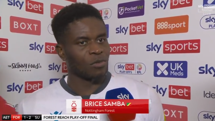 foet247europa's tweet photo. Brice Samba: "I definitely enjoyed the penalties. Credit to my goalkeeper coach because we work hard. I don't know why I didn't dive for the second one, it was just a feeling. I'm so happy, I can't talk. It's massive for the club." #FORSHU #EFLPlayoffs https://t.co/En8K5Mfd48