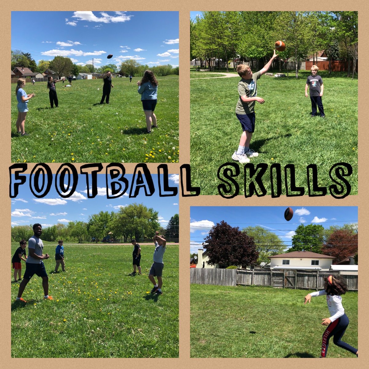 WinneyKelly's tweet photo. Thanks Isaiah Warner @UWindsor for coaching us with football skills as part of our #fitweek experience. Learned lots and had fun @PEPanthers https://t.co/Yq3789Bd9t