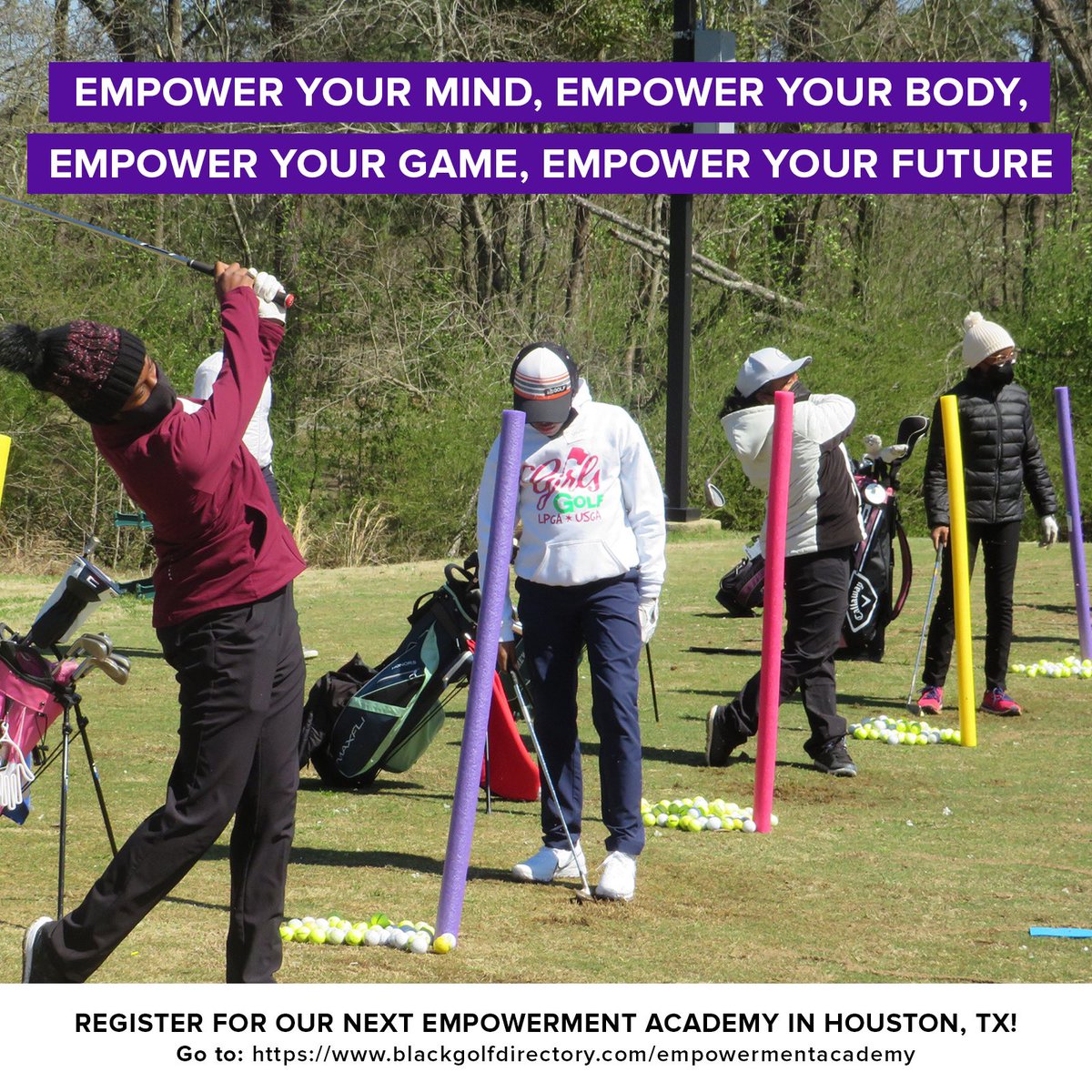 Empower Your Mind, Empower Your Body, Empower Your Game, Empower Your Future Register for our next Empowerment Academy in Houston, TX! Go to: buff.ly/3LjDAo7 @maulanadotch <a href="/ajga/">arezoo jafari</a> <a href="/usga/">USGA</a> <a href="/pgatour/">PGA TOUR</a> <a href="/lpgatour/">LPGA Tour</a> #bgdempower #blackgolfdirectory