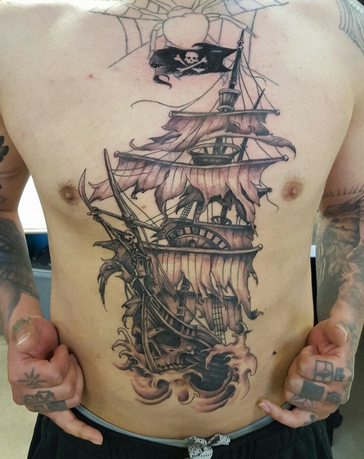 CarlHuggins003  ghost ship tattoo  Flickr