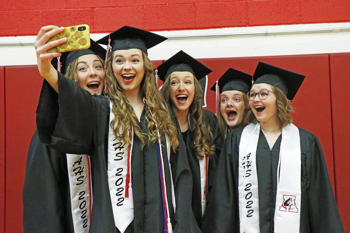 Standing as tall as tradition allows, Aurora High School’s Class of 2022 entered the gymnasium Saturday as Husky seniors, only to leave a short while later with another, even more important title -- graduates. See photos and coverage in this week's ANR. <a href="/AuroraHuskies/">Aurora Huskies</a>