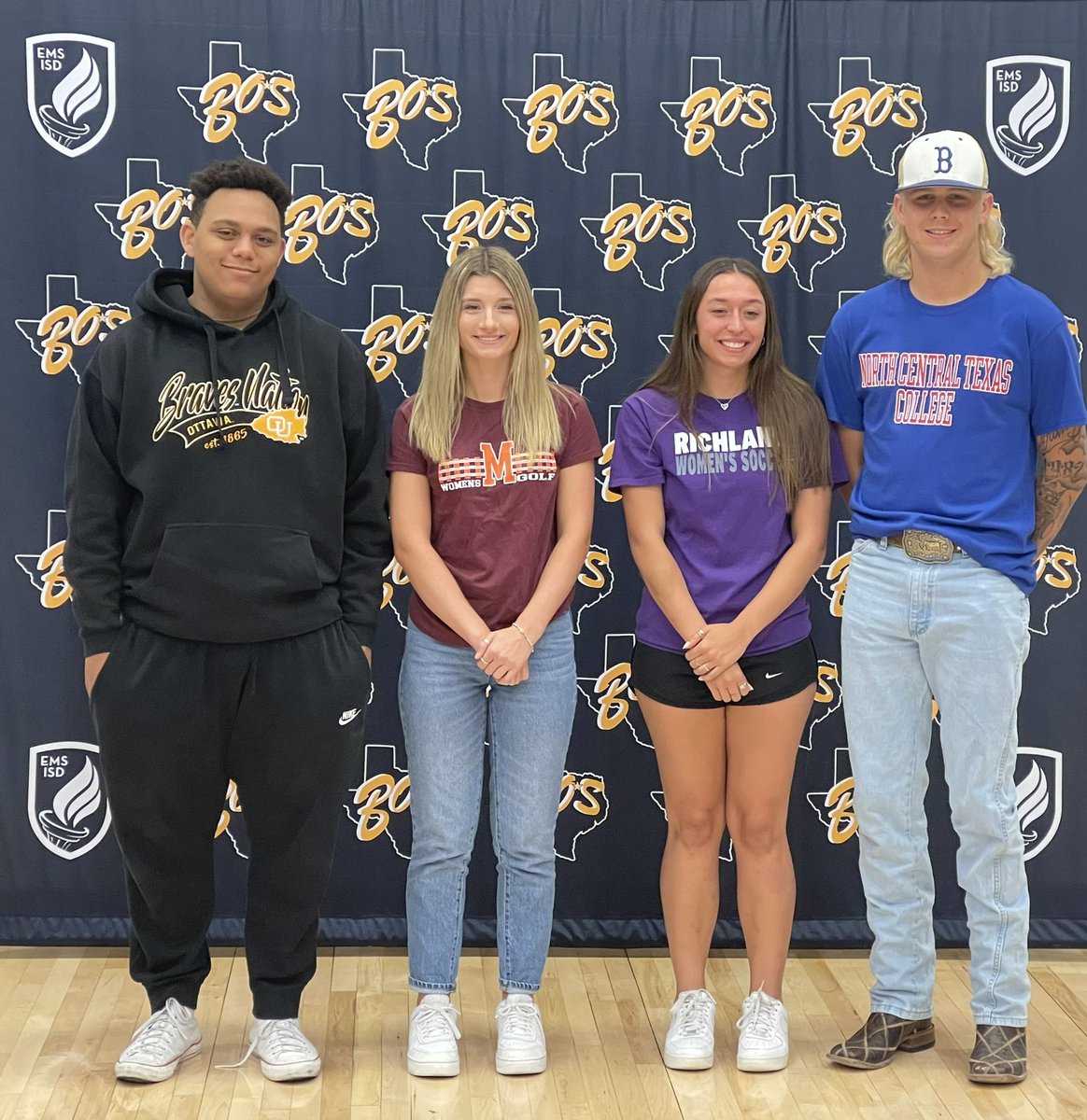 4 more student- athletes have committed to play at the college level! Go BOS! #bosproud Congratulations!