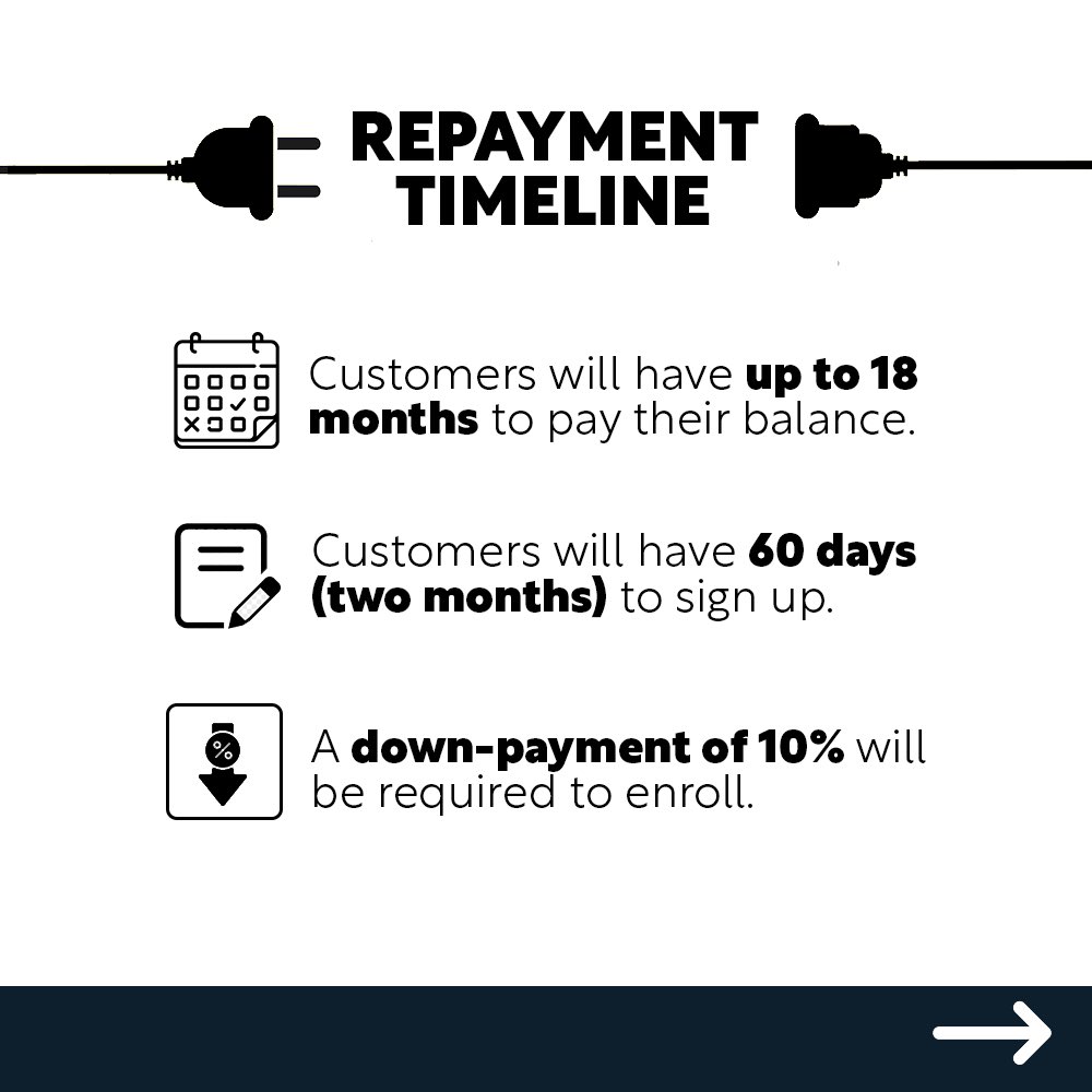 RonaldoFierroCA's tweet photo. 2 years later and we’re now rolling out the RESTART Repayment Program to give residents and businesses a flexible and stress-free way to become current on their bill and move forward without this weight on their shoulders. https://t.co/28cAo55z0X