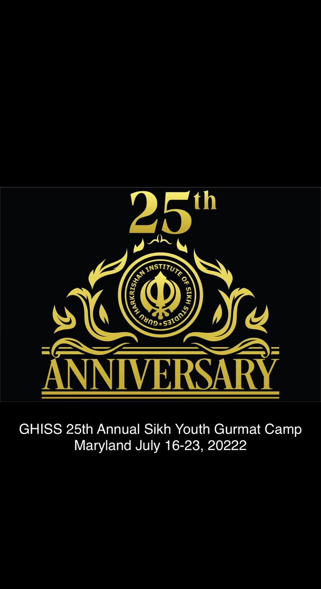 sikhstudies's tweet photo. Online Registration starts at 8pm tonight (5/17/22) at https://t.co/dVLIUJspMt #ghisscamp2k22 #25thanniversary https://t.co/FfntS61OJH