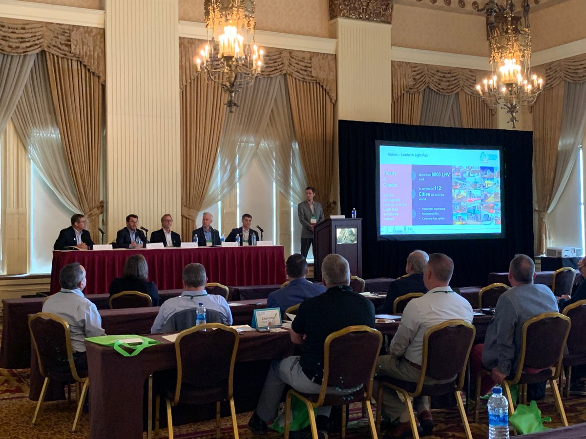 AlstomUSA's tweet photo. We were thrilled to share Alstom's #lightrailvehicles and #streetcars portfolio with the 2022 @StcarCoalition Summit attendees today. #DidYouKnow that our light rail vehicles and streetcars are in service in 112 cities around the world?
#mobilitybynature #LRV #rollingstock https://t.co/7vekH9iF9H