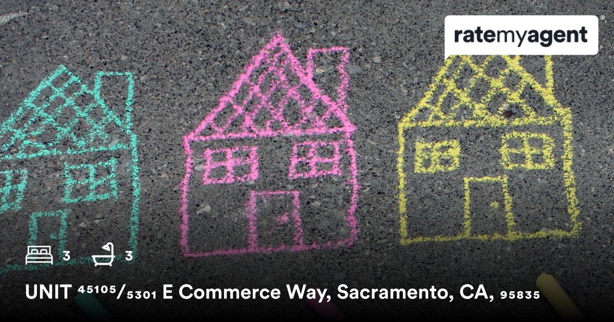 3 🛏 3 🛀  
📍 UNIT 45105/5301 E Commerce Way, Sacramento, CA, 95835

My latest sale on #ratemyagent
rma.reviews/MTjS6BcDFa2M