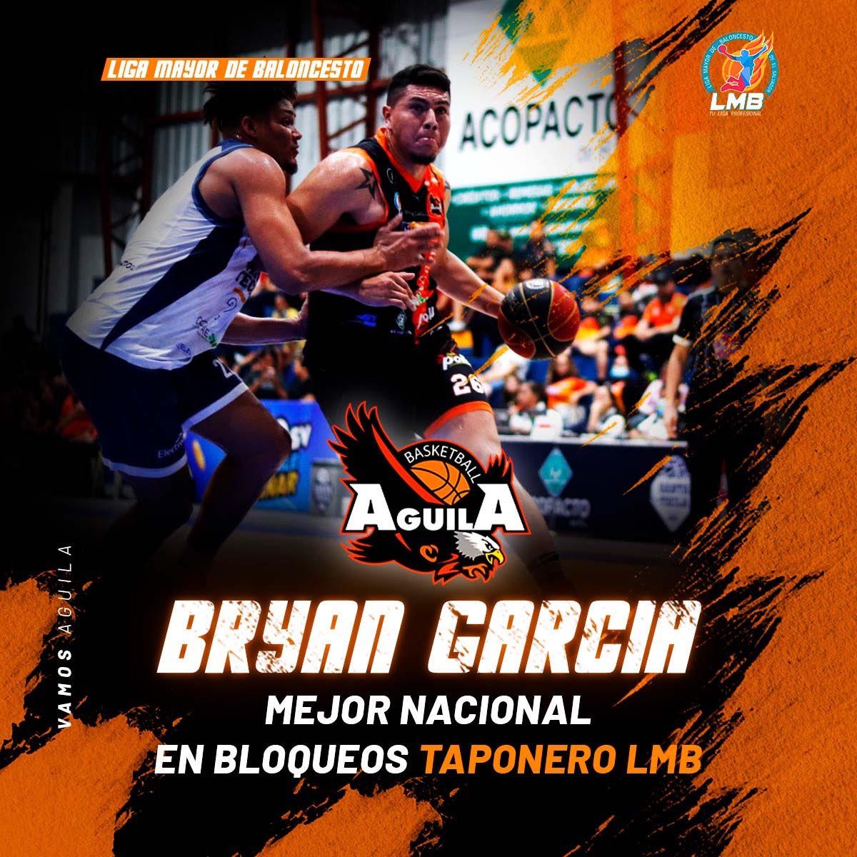 Aguila_BKB's tweet photo. FELICITAMOS A TODO EL EQUIPO. 💪 ☄️.

Hoy en especial al Lic.  Brayan García  Por ser el mejor REBOTEADOR DE LA LMB Y EL MEJOR TAPONEADOR.

felicitar a Jose Araujo. JOE Por ser el mejor tirador de triples nacional.

@ybukele  gracias por la @LMB_ELSALVADOR 

#SomosAguilaBKB https://t.co/hYA66ydqPD