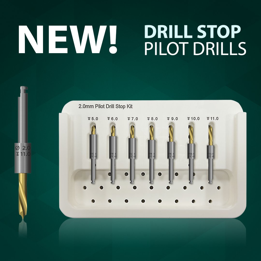bicon's tweet photo. NOW AVAILABLE! Bicon's new Drill Stop Pilot Drills have just arrived and are available for shipping. Order online or call 800-88-BICON today! #dentist #dentalimplants #shortimplants #onlybicon #bicon https://t.co/GFG1lmbnxt