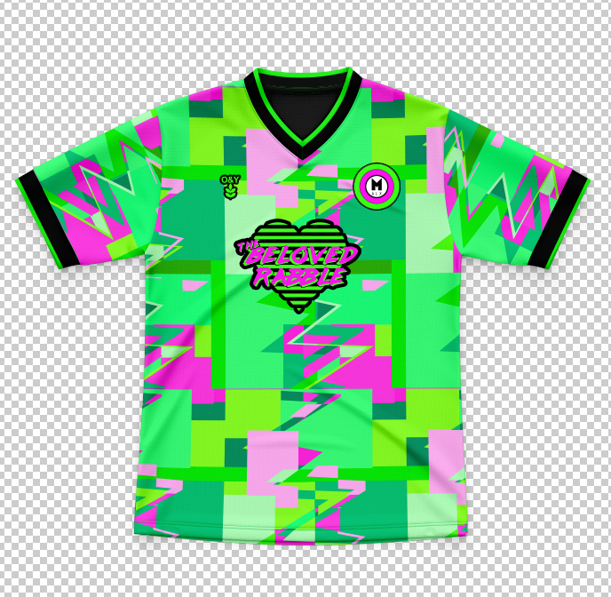 KonceptKitz's tweet photo. Couple more ideas for The Beloved Rabble here. Glitchy, funky, retro pop type stuff here. I think we may finally have lost the plot! #AllezMotorik #MotorikFC #TheBelovedRabble https://t.co/rpsQ4oKXKq