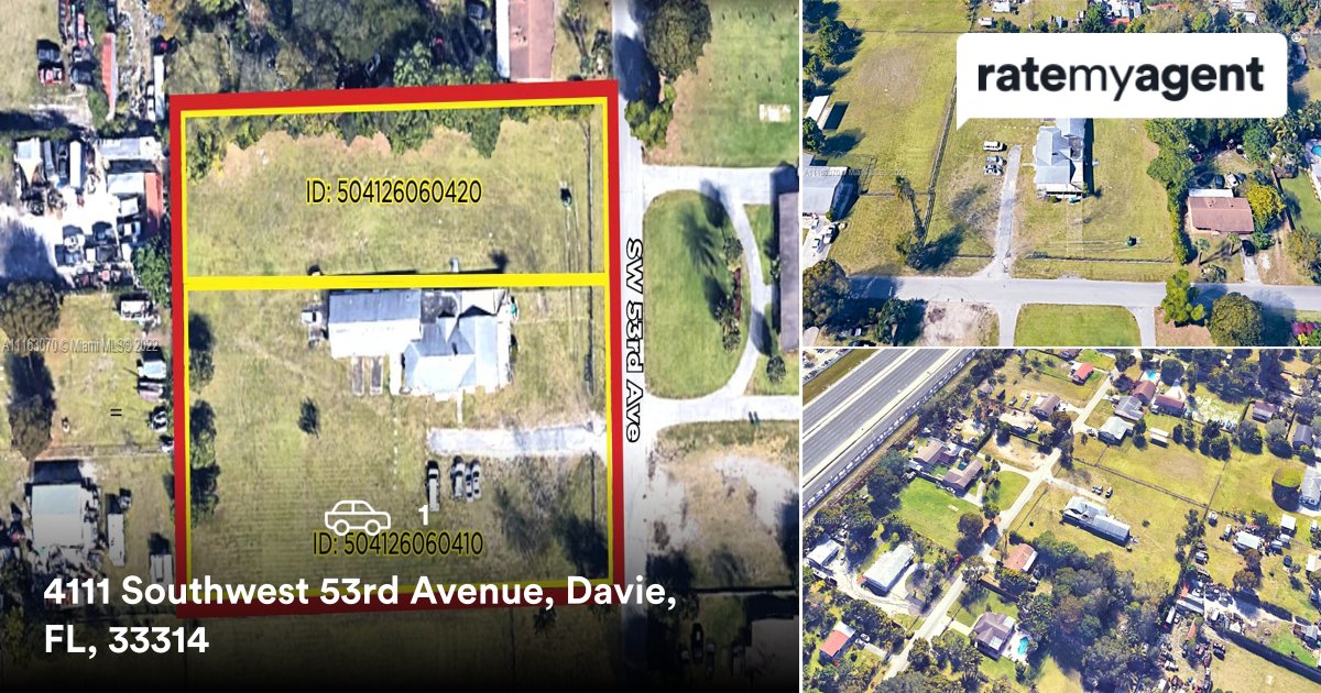 1 🚘
📍 4111 Southwest 53rd Avenue, Davie, FL, 33314

My latest sale on #ratemyagent
rma.reviews/7hICqyudlwqc