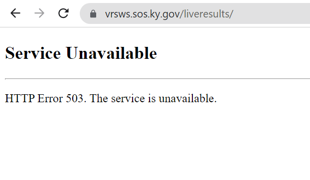 _AustinHorn's tweet photo. Live view from the State Board of Elections "Election Night Reporting" page, 26 minutes after polls closed. https://t.co/ET1hXBSRAr