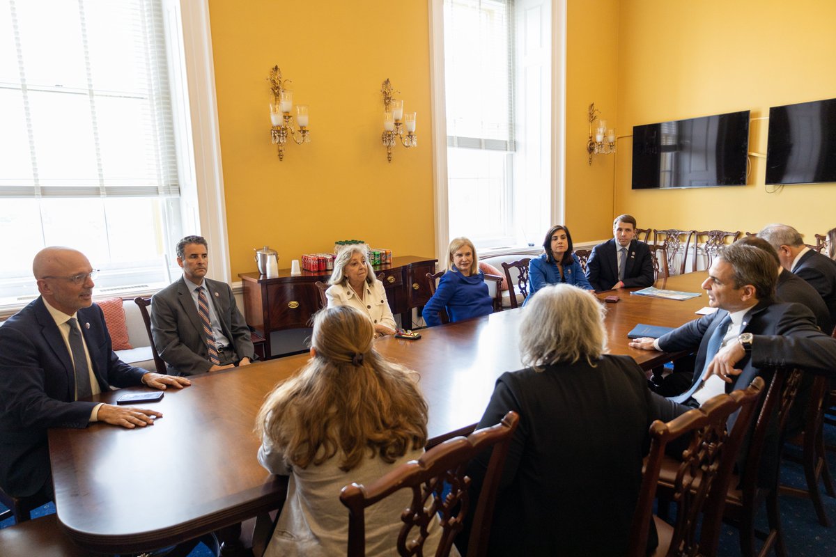 RepMaloney's tweet photo. I had the honor of hosting Greek PM @kmitsotakis in Hellenic Caucus meeting today.

We are committed to working on areas of vital importance to both nations including a unified Cyprus, return of the Parthenon marbles, and preserving Greece’s sovereignty over its territory. https://t.co/JP8ybmOLWY